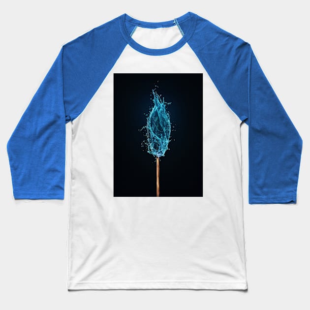 burning in a water flame Baseball T-Shirt by psychoshadow